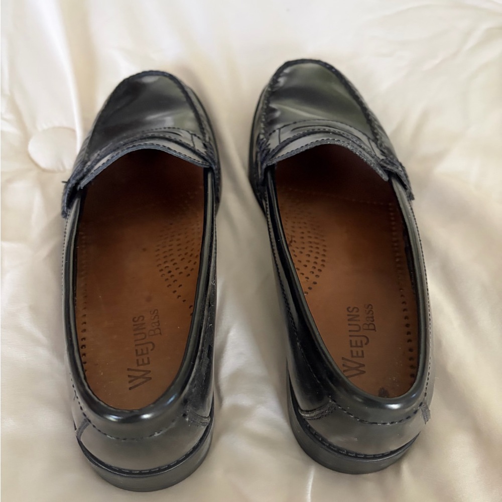 Loafers - Bass Black Leather Penny Loafers for women - Picture 3 of 7